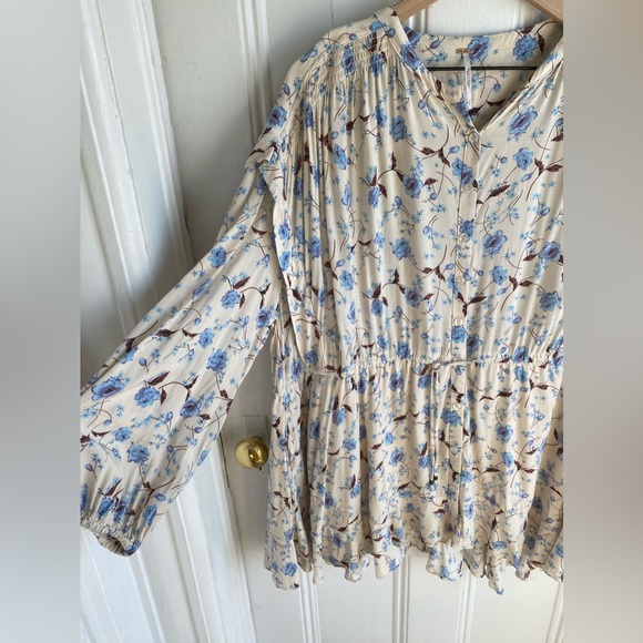 Free People Floral Mini Dress Sz S - Picture 9 of 14